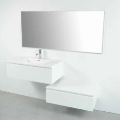 Meuble Salle De Bain Décalé Sheda Soft 90 Cm