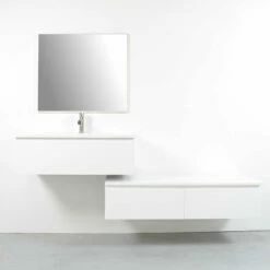 Meuble Salle De Bain Décalé Sheda Confort 90 Cm -Produits De Salle De Bain Soldes 2024 10901 sheda 120 blanc zoom