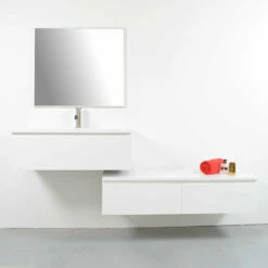 Meuble Salle De Bain Décalé Sheda Confort 90 Cm -Produits De Salle De Bain Soldes 2024 10902 sheda 120 blanc zoom