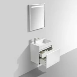 Meuble Salle De Bain Simple Vasque Slim Néo 60 Cm X 38 Cm -Produits De Salle De Bain Soldes 2024 11339 petit meuble vasque lavabo 38 cmde profondeur slim neo