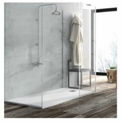 Receveur De Douche Nature Blanc De 100 à 160 Cm