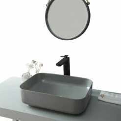 Vasque à Poser Gris Mat Goa 50 Cm -Produits De Salle De Bain Soldes 2024 12602 goa11