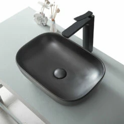 Vasque à Poser Noir Mat Zia 45.5 Cm
