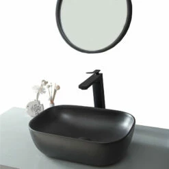 Vasque à Poser Noir Mat Zia 45.5 Cm -Produits De Salle De Bain Soldes 2024 12606 zia3