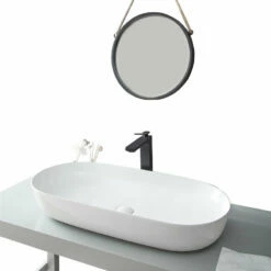 Vasque à Poser Blanc Brillant Iris 80 Cm -Produits De Salle De Bain Soldes 2024 12621 iris3