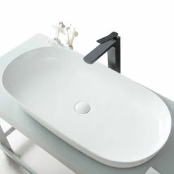 Vasque à Poser Blanc Brillant Iris 80 Cm