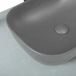 Vasque à Poser Gris Mat Zia 45.5 Cm -Produits De Salle De Bain Soldes 2024 12780 vasque a poser zia gris4