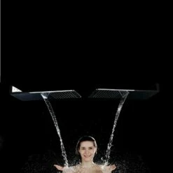 Pommeau De Douche à Effet De Pluie/cascade Carré 60 Cm