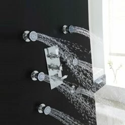 Buse De Douche Hydromassante à Multi-jet Rond 6 Cm Slimo