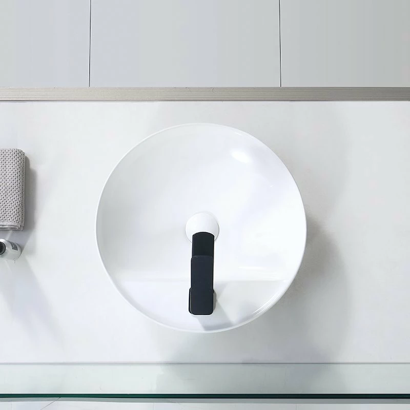 Vasque à Poser Blanc Brillant Sphère 42 Cm 8 Vasque à Poser Blanc Brillant Sphère 42 Cm – Image 6