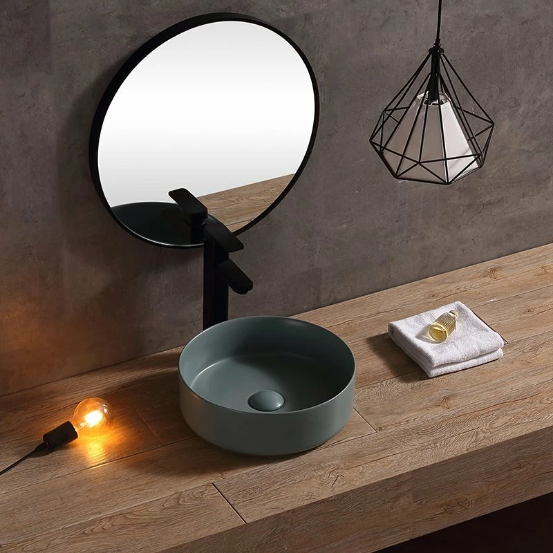 Vasque à Poser Bleu Mat Sky 36 Cm 7 Vasque à Poser Bleu Mat Sky 36 Cm – Image 5