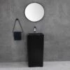 Lavabo Totem Carré Noir Cuboid -Produits De Salle De Bain Soldes 2024 17447 vasque haute totem noire