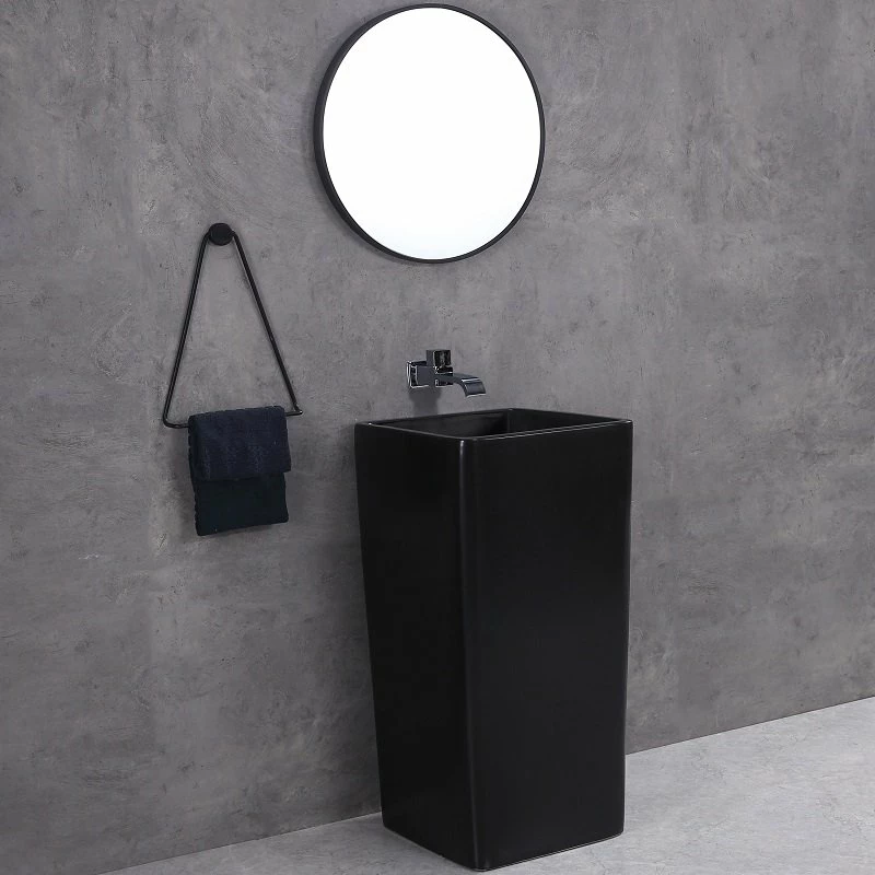 Lavabo Totem Carré Noir Cuboid 6 Lavabo Totem Carré Noir Cuboid – Image 4