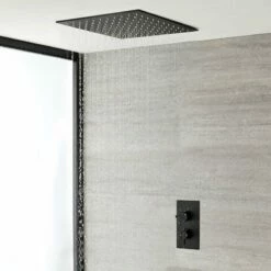 Douche De Tête Noire Encastrable 43 Cm -Produits De Salle De Bain Soldes 2024 17536 plafond de douche noir