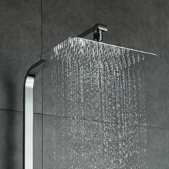 Pommeau De Douche Plafond Carré Slim 50 Cm Quadra