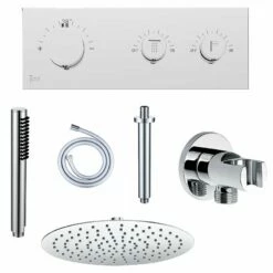 Kit Douche Thermostatique Encastrable Double-fonction SLIMO Plafond -Produits De Salle De Bain Soldes 2024 17693 kit de douche encastrable thermostatique intreca