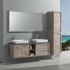 Armoire De Rangement PLAIA -Produits De Salle De Bain Soldes 2024 17837 meuble bois 150 cm salle de bain