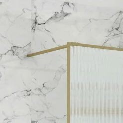 Paroi De Douche Ondulé Or Luxor 110 Cm -Produits De Salle De Bain Soldes 2024 18650 paroi fixe luxor