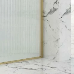 Paroi De Douche Ondulé Or Luxor 110 Cm -Produits De Salle De Bain Soldes 2024 18653 paroi fixe luxor or brosse