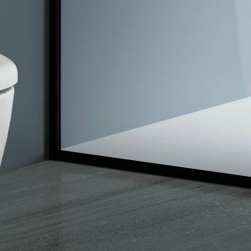 Paroi De Douche Fixe Verrière Noire Matte 110 Cm 7 Paroi De Douche Fixe Verrière Noire Matte 110 Cm – Image 5