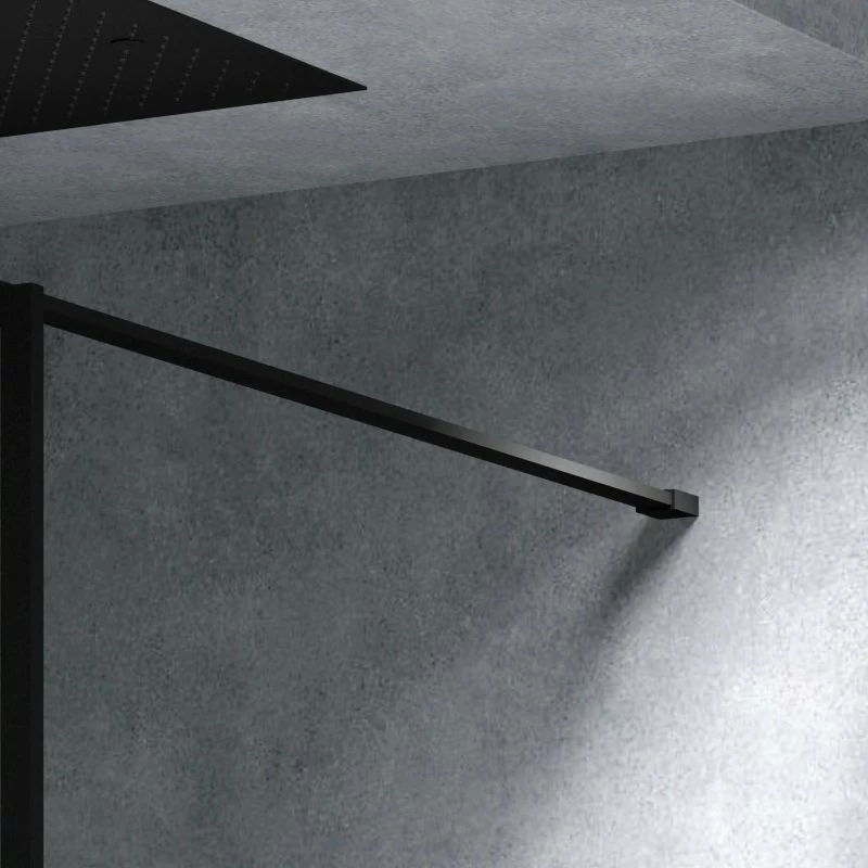 Paroi De Douche Fixe Verrière Noire Matte 110 Cm 8 Paroi De Douche Fixe Verrière Noire Matte 110 Cm – Image 6