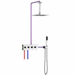 Kit Douche Encastrable Double-fonction QUADRA Plafond -Produits De Salle De Bain Soldes 2024 18746 kit quadra plafond 4