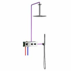 Kit Douche Thermostatique Encastrable Double-fonction SLIMO Plafond -Produits De Salle De Bain Soldes 2024 18773 kit themostatique slimo plafond 5