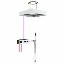 Kit Douche Encastrable Thermostatique Double-fonction LED Carré 15 Kit Douche Encastrable Thermostatique Double-fonction LED Carré -Produits De Salle De Bain Soldes 2024 18800 kit thermostatique led carre