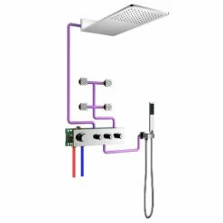 Kit De Douche Hydromassant 3 Fonctions Legancia -Produits De Salle De Bain Soldes 2024 18830 kit legancia massant 6