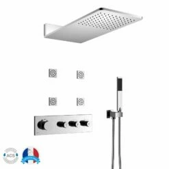 Kit De Douche Hydromassant 3 Fonctions Legancia -Produits De Salle De Bain Soldes 2024 19307 kit legancia massant