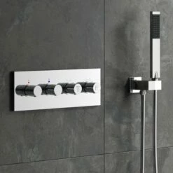 Kit Douche Encastrable Double-fonction QUADRA Plafond -Produits De Salle De Bain Soldes 2024 19396 quadra