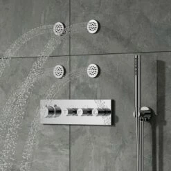 Kit De Douche Hydromassant 3 Fonctions Slimo -Produits De Salle De Bain Soldes 2024 19441 douche hydromassante encastre