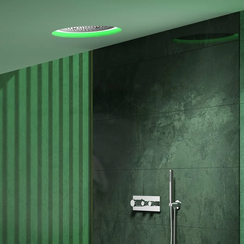 Kit Douche Encastrable Thermostatique Double-fonction LED Rond 6 Kit Douche Encastrable Thermostatique Double-fonction LED Rond – Image 4