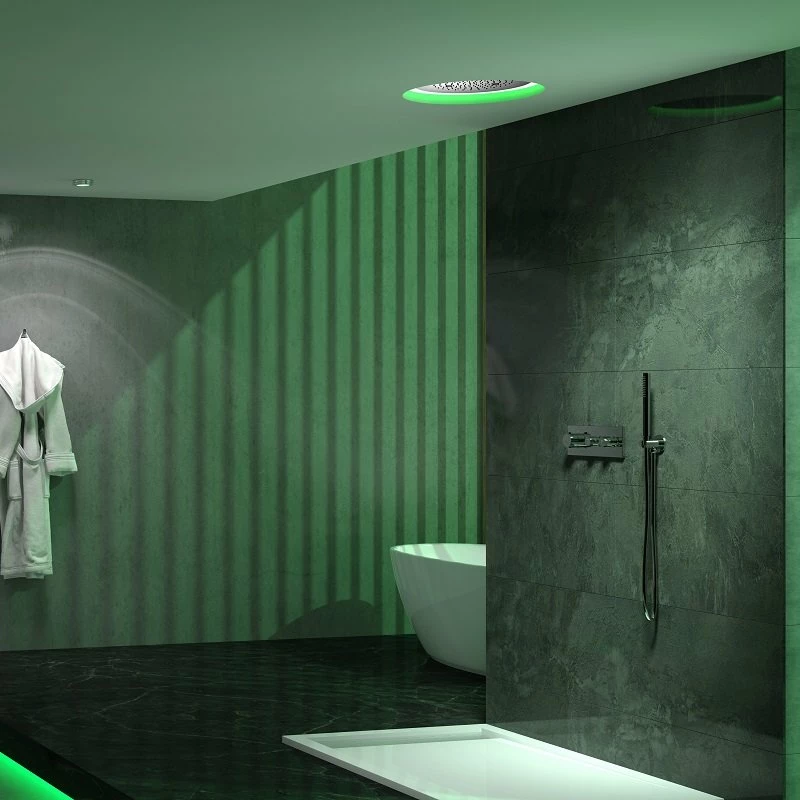 Kit Douche Encastrable Thermostatique Double-fonction LED Rond 3 Kit Douche Encastrable Thermostatique Double-fonction LED Rond