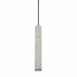 Suspension Terrazzo Blanche Tube 40 Cm -Produits De Salle De Bain Soldes 2024 19710 suspension terrazzo