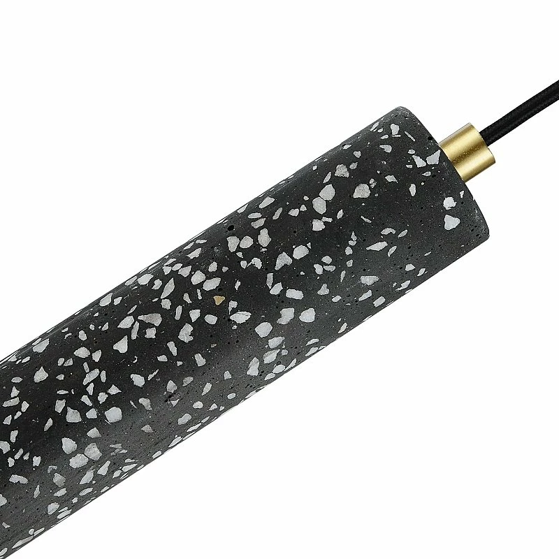 Suspension Terrazzo Noire Tube 40 Cm 7 Suspension Terrazzo Noire Tube 40 Cm – Image 5