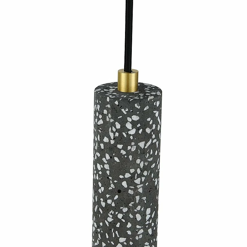 Suspension Terrazzo Noire Tube 40 Cm 6 Suspension Terrazzo Noire Tube 40 Cm – Image 4
