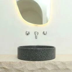 Vasque à Poser Terrazzo Noir 41 Cm 11 Vasque à Poser Terrazzo Noir 41 Cm -Produits De Salle De Bain Soldes 2024 20273 vasque a poser granito