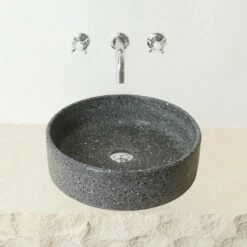 Vasque à Poser Terrazzo Noir 41 Cm