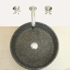 Vasque à Poser Terrazzo Noir 41 Cm 12 Vasque à Poser Terrazzo Noir 41 Cm -Produits De Salle De Bain Soldes 2024 20275 terrazzo noir