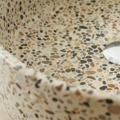 Vasque à Poser Terrazzo Marron 41 Cm -Produits De Salle De Bain Soldes 2024 20279 vasque a poser en granito