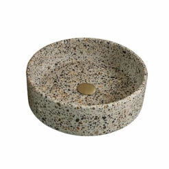 Vasque à Poser Terrazzo Marron 41 Cm -Produits De Salle De Bain Soldes 2024 20423 vasque terrazzo marron