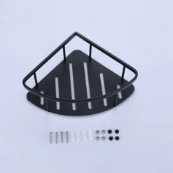 Panier Angle Noir Mat -Produits De Salle De Bain Soldes 2024 21154 panier angle noir