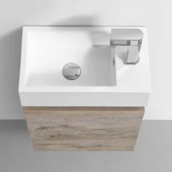 Meuble WC Recto 45 Cm X 25 Cm Bois Chêne -Produits De Salle De Bain Soldes 2024 21259 meuble recto couleur chene clair