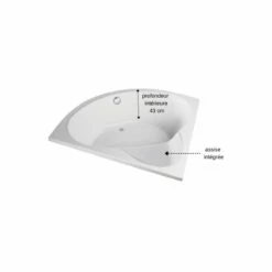 Baignoire D'angle Premium 140 Cm -Produits De Salle De Bain Soldes 2024 21349 baignoire premium