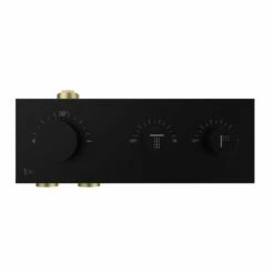 Kit Douche Encastrable Thermostatique Noir Double-fonction EREO Mural -Produits De Salle De Bain Soldes 2024 21943 mitigeur thermostatique noir mat