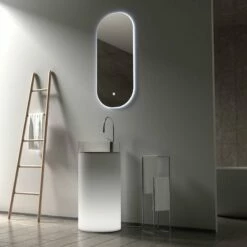 Miroir 45 X 100 Cm Led Ovalis -Produits De Salle De Bain Soldes 2024 22089 miroir led oval