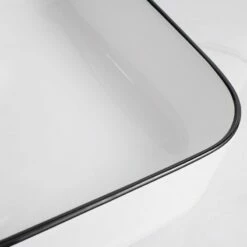 Vasque à Poser Blanc Brillant Black Edge 50 Cm -Produits De Salle De Bain Soldes 2024 22724 vasque a poser