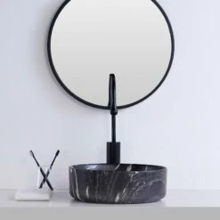 Vasque à Poser Effet Marbre Noir Mat Atena 36 Cm 11 Vasque à Poser Effet Marbre Noir Mat Atena 36 Cm -Produits De Salle De Bain Soldes 2024 22750 vasque 36cm noir mat