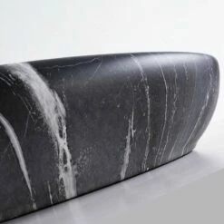 Vasque à Poser Effet Marbre Noir Mat Marbro 49 Cm -Produits De Salle De Bain Soldes 2024 22770 vasque effet marbre